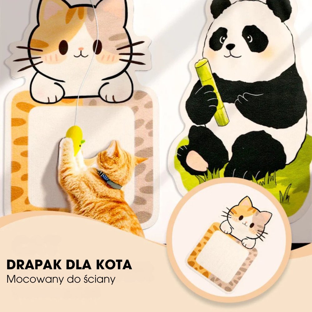 ClingClaw™ – Drapak ścienny dla kota + gratisowa zabawka