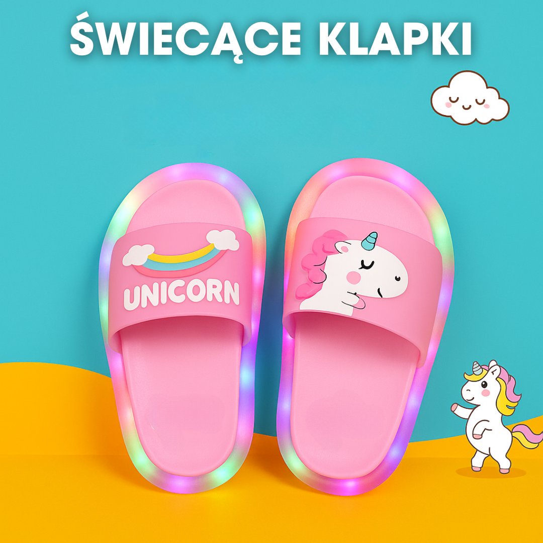 HappySteps™ – Świecące klapki jednorożce dla dzieci w wieku od 1 do 8 lat