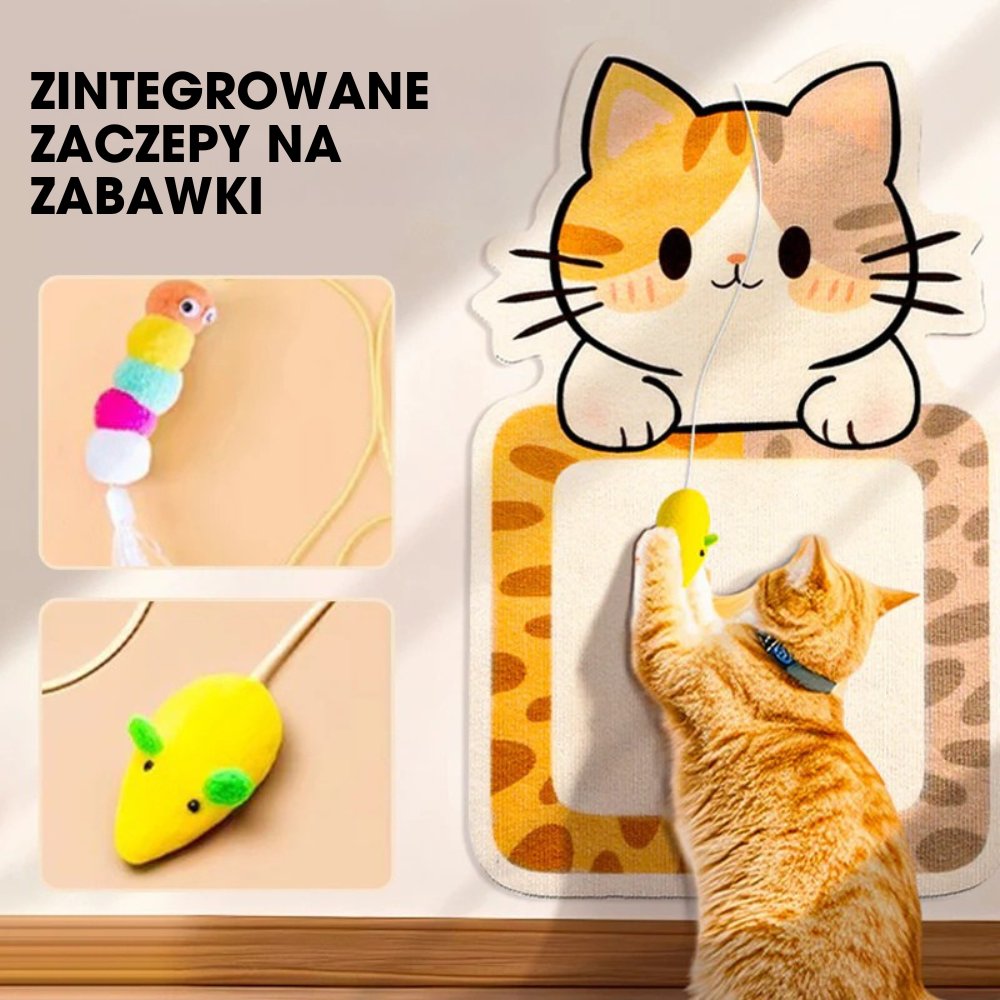 ClingClaw™ – Drapak ścienny dla kota + gratisowa zabawka