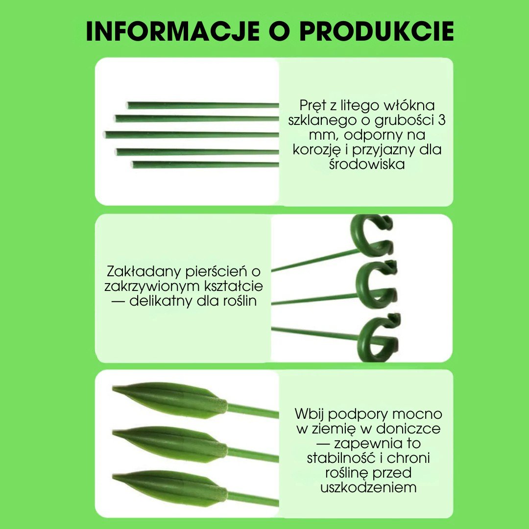 PlantGuard™ - Wytrzymałe podpórki do roślin - 5+5 GRATIS