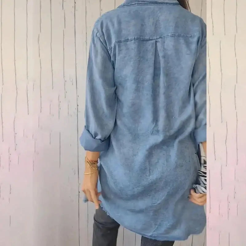 MARIE - Casual Denim Kurtka Koszulowa