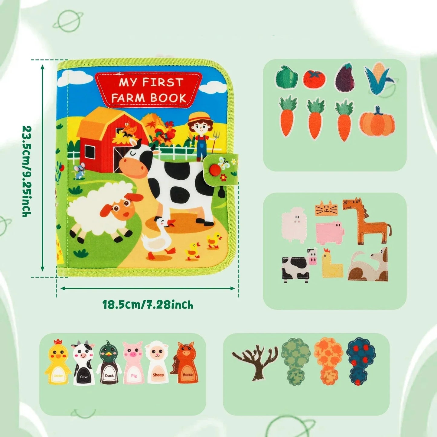 FarmFun™ – Edukacyjna książka z opowieściami o farmie w stylu Montessori