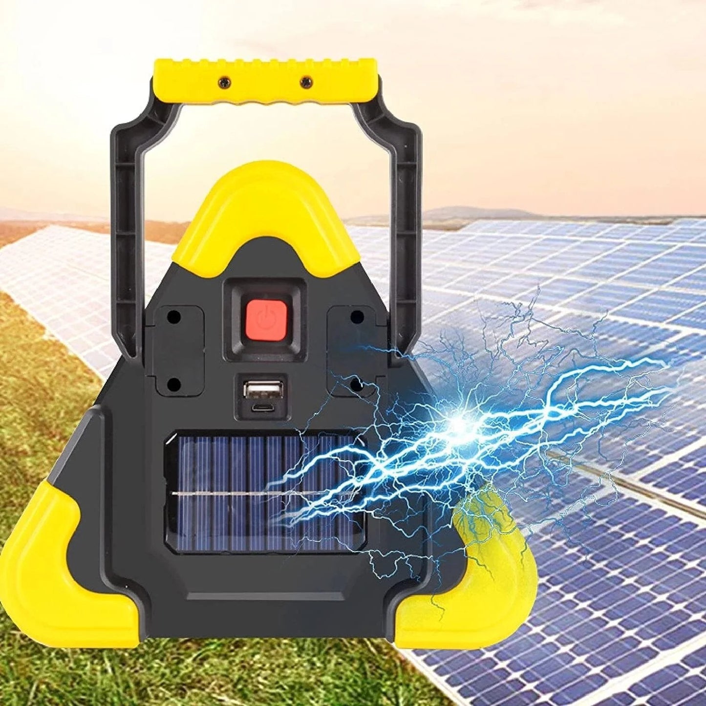 RoadGuard™ – 2w1 trójkąt ostrzegawczy LED zasilany energią słoneczną