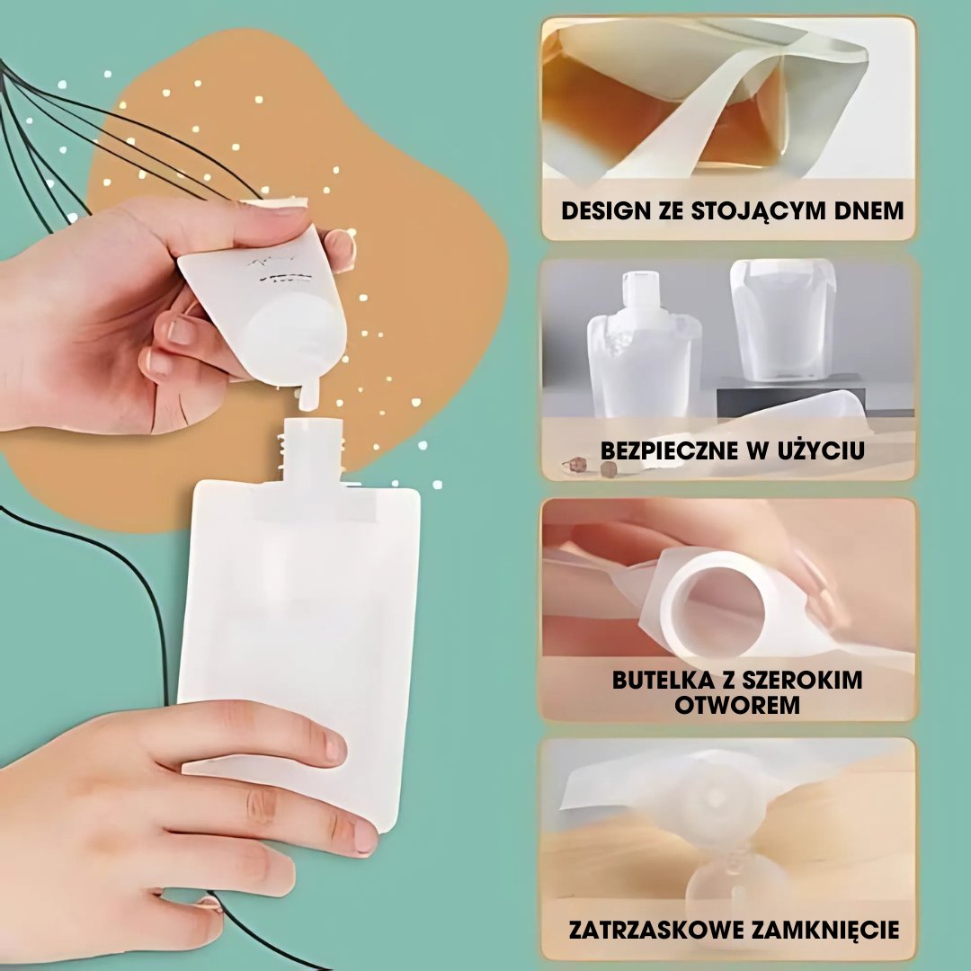 FlexiFill™ – Uzupełnialne saszetki podróżne